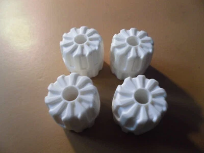 Lego 4x Rad Reifen Hartplastik klein 6118 weiß ew4 - Bild 1 von 2