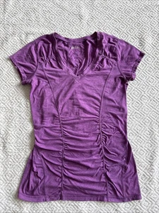 T-shirt donna Zella viola increspato attivo taglia M - Foto 1 di 6
