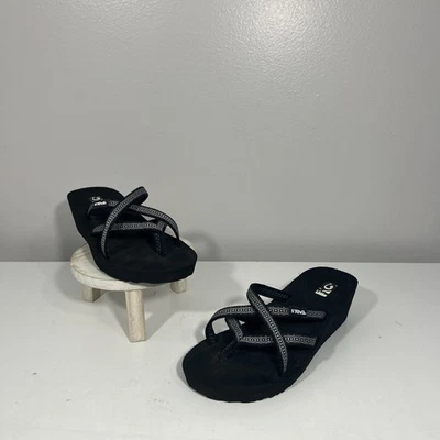 Sandalia de cuña Teva para mujer talla 7 Mush Mandalyn Ola 2 negra chanclas 1000099B Foto 1 de 4