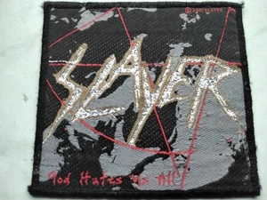 SLAYER  PATCH ORIGINAL 2001 Vintage GLITZER Aufnäher 10x9cm Thrash Metal  - Picture 1 of 3