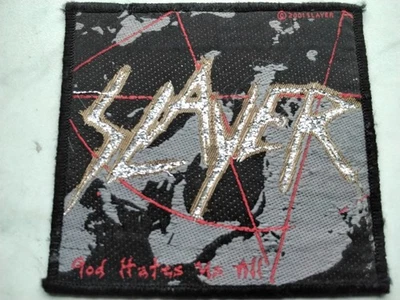 SLAYER  PATCH ORIGINAL 2001 Vintage GLITZER Aufnäher 10x9cm Thrash Metal  - Image 1 of 3