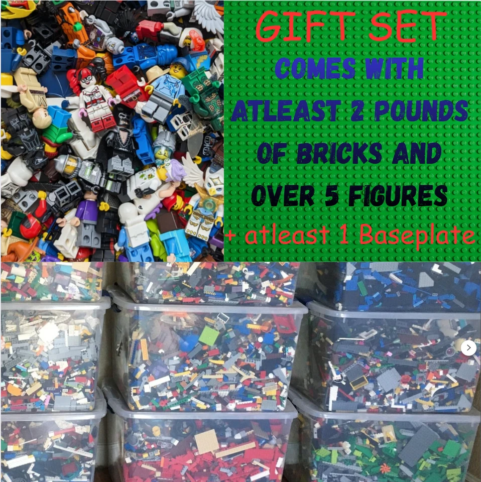 LEGO Mystery Box Set! Read Description! 2+ Pounds 5+ Figures Baseplate + More - Image 1 of 1