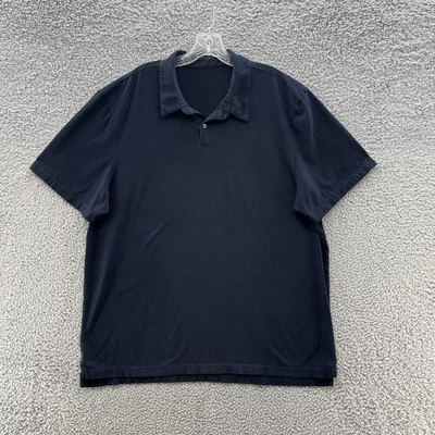 James Perse Polo Shirt Mens 2XL Black Strech Knit Supima Cotton Casual Preppy - Image 1 of 4