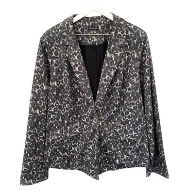 Chaqueta Blazer City Chic Fully Line Estampado Leopardo Para Mujer Talla Grande XXL Foto 1 de 4