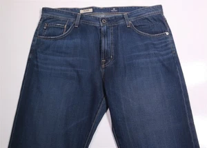 Pantalones de mezclilla para hombre AG Adriano Goldschmied The Hero calce relajado lavado oscuro 38x30 - Imagen 1 de 8