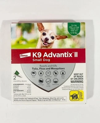 Bayer K9 Advantix II Flea Treatment for Small Dog (4-10 lbs) - 2 Monthly Doses - Image 1 of 2