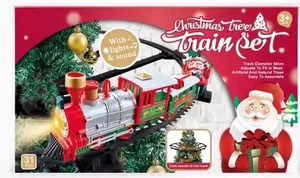 Juego de tren de árbol de Navidad de lujo con luces y sonido -31 piezas decoración navideña - Imagen 1 de 16