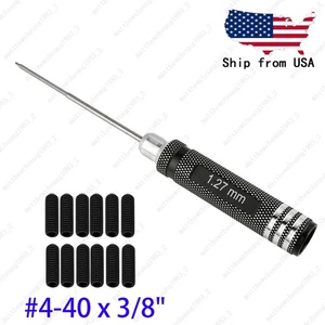 Alloy Steel #4-40 x 3/8" Saddle Height Screws & Hex Allen Wrench For US Fender - Picture 1 of 6