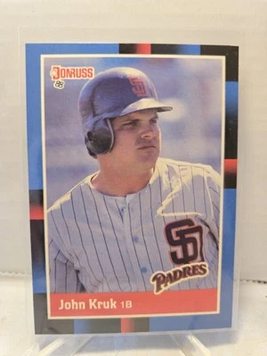 1988 Donruss - John Kruk #205 San Diego Padres - 4c - Image 1 of 2