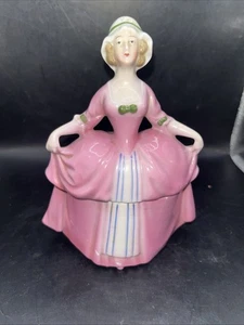Antigua muñeca Madame Pompadour Dresser E&R Alemania baratija en polvo caja reparaciones - Imagen 1 de 8