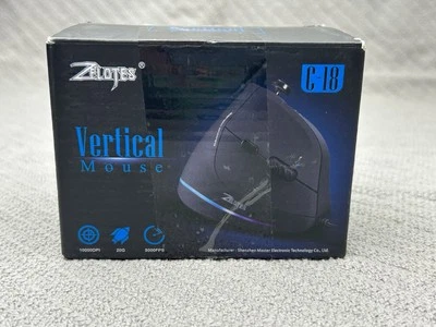 Zelotes C-18 Vertical Wired Gaming Mouse 11 Buttons 10000DPI Laptop PC - Black - Image 1 of 4