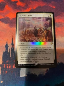 MTG Commander Legends Akromas Will Foil - Picture 1 of 1
