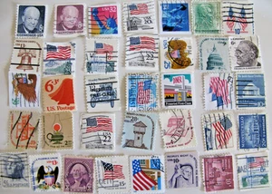 US Stamps Patriotic Coils Eagles Flags landmarks Presidents USED/4=MNH, Lot=36 - Picture 1 of 1