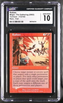 RADIATE Torment Foil Rare CGC 10 MTG [Nostalgium] - Image 1 of 2