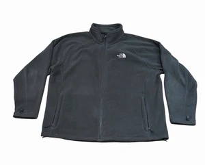 North Face Mens Fleece Jacket 2XL Black Full Zip Outdoors Warm Hiking Layer - Picture 1 of 6