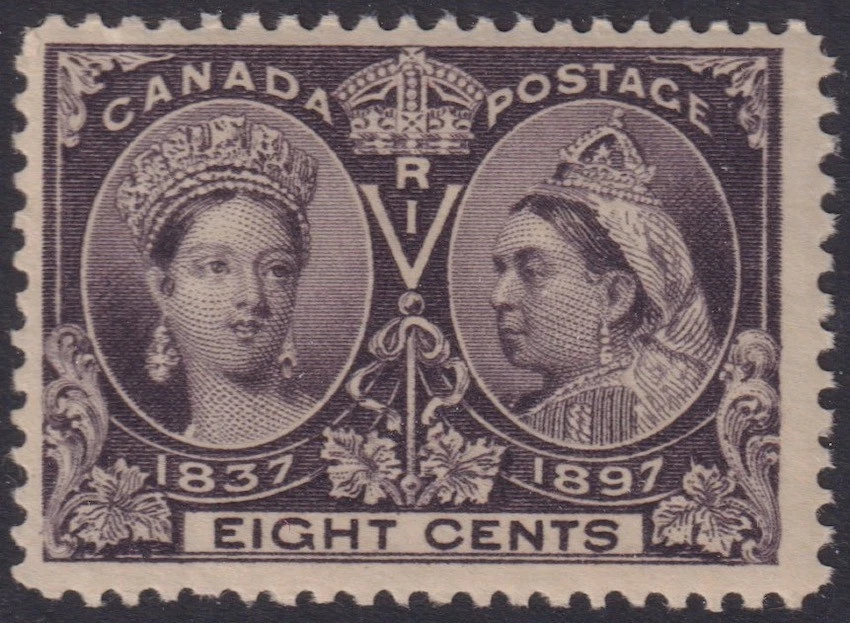 CANADA Sc#56.3 MNH QUEEN VICTORIA 8¢ DARK VIOLET JUBILEE ISSUE - Image 1 of 1