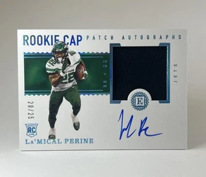 2020 Panini Encased Rookie Cap Blue /25 La'Mical Perine #138 RPA Patch Auto RC - Picture 1 of 12