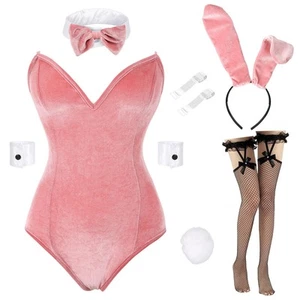 Women Bunny Costume Bunny Girl Senpai Cosplay Anime Role Costume Bodysuit Sto... - Picture 1 of 6