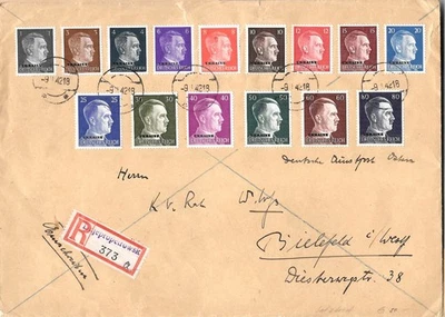 Segunda Guerra Mundial Tercer Reich alemán cubierta usada 1942 registrada Ucrania Foto 1 de 2