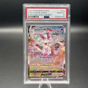 2021 Pokemon SWSH Evolving Skies Sylveon Vmax Alt Art Card 212/203 Graded PSA 10 - Picture 1 of 6