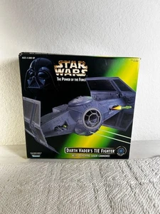 Star Wars Darth Vader's TIE Fighter W/ Launching Laser Cannon Sealed POTF - Picture 1 of 6
