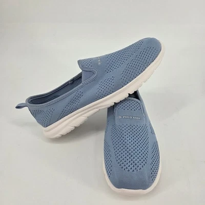 U.S. Polo Assn. Zapatillas deportivas para caminar cómodas sin cordones para mujer zapatos azules talla 8 Foto 1 de 4