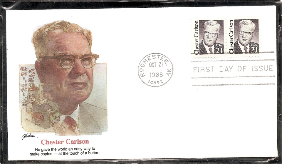 US SC# 2180 Chester Carlson FDC . Fleetwod Cachet  - Image 1 of 1