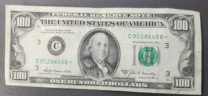 STAR 1969-A $100 Federal Reserve Note Philadelphia - Picture 1 of 3