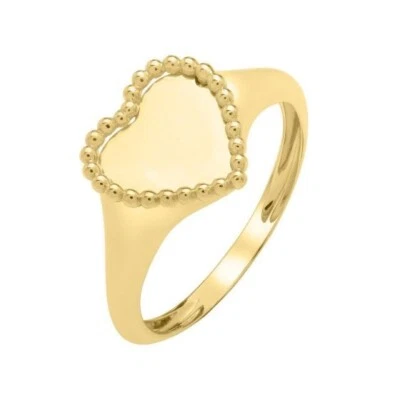 Phillip Gavriel 14K Yellow Gold Italian Bead Heart Ring - Image 1 of 3