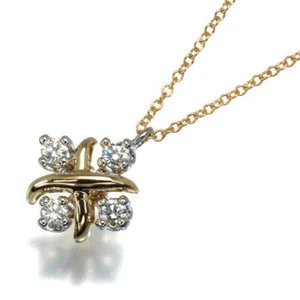 Auth Tiffany&Co. Necklace Diamond Schlumberger 18K YG/950 Platinum - Picture 1 of 5