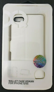 Original White XQISIT Phone Wallet Case Cover Viskan For Apple Iphone 5 5S SE 
