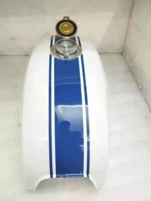 BMW R100Rt RS R90 R80 R75 Alloy White & Blue Painted Petrol Fuel Tank With Cap - Image 1 of 4