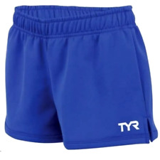 Tyr Womens Warm Up Shorts WAFTXS2A - Royal Blue Polyester - Size Small - $30