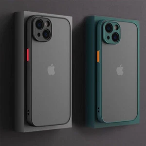For iPhone 16e 15 14 13 12 Pro Max Matte Clear Shockproof Hard Phone Case Cover - Picture 1 of 21