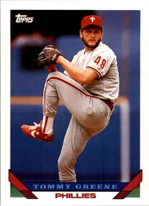 1993 Topps Philadelphia Phillies Baseball Card #291 Tommy Greene