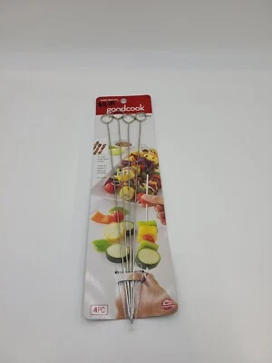 Good Cook 24460 Flat Skewer, Chrome Plated, 4 pack - Image 1 of 2