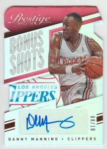 DANNY MANNING 2014-15 Prestige ORANGE DIE-CUT Autograph #100 SP AUTO #08/10 SSP - Picture 1 of 2