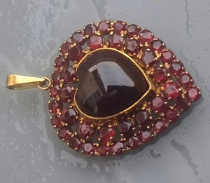 8 kt Anhänger Gold 333 Herz Kettenanhänger Granat - Bild 1 von 4