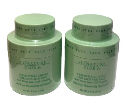 2 Signature Club 5 Essentials Creme Plant Stem Cell Complex Face Eyes 4.5oz Each - Image 1 of 3