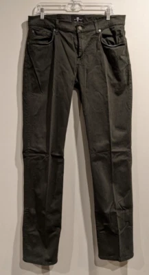 7 For All Mankind LUXE Men’s The Straight Jeans Green 32X33 Straight Leg [m20] - Image 1 of 4