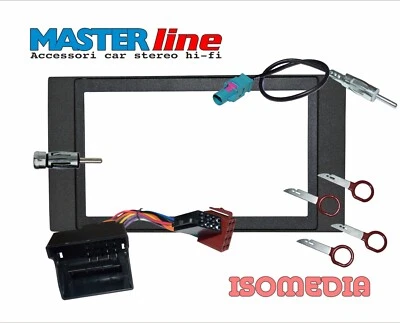 MASCHERINA RADIO DUE DIN PER FORD KUGA 2008 A 2012 + CONNETTORI E CHIAVI RADIO - Immagine 1 di 4