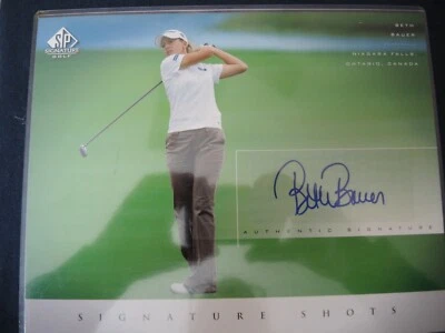 BETH BAUER 2004 UPPER DECK SIGNATURE SHOTS SIGNED CARD - Image 1 of 2