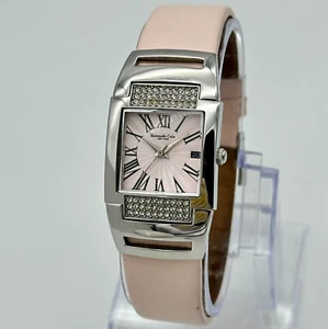 Ladies KENNETH COLE All Stainless Steel, Pink Leather Watch, Crystals, KC2272 - Picture 1 of 7