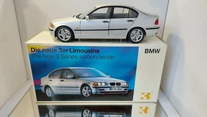 UT Models 1:18 BMW 3 Series E46 Sedan Silver Grey Near Mint In Box - Imagen 1 de 17