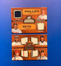 2008 Ballpark Collection Dual-Quad Swatches  Cole Hamels Johan Santana, Ramirez