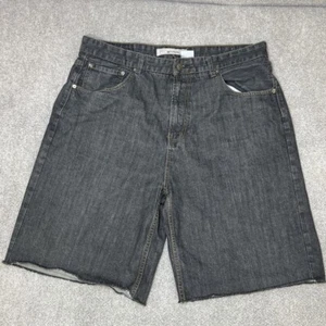 VINTAGE PJ Mark Shorts Mens Size 40 Black Denim Baggy 90s Y2K Rap 10.5" Inseam - Picture 1 of 6