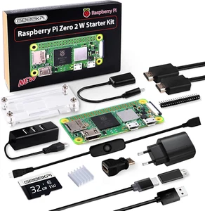 Raspberry Pi Zero 2 W Starter Kit Con Rpi Zero 2 W Case, 32 GB SD Card Preloaded - Foto 1 di 12