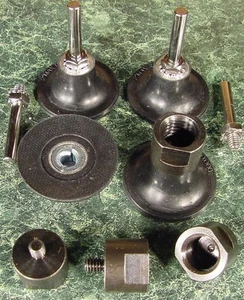 3" ROLL LOCK HOLDERS w 4-1/2" Electric GRINDER ADAPTER MADE IN USA Mandrel - Picture 1 of 1