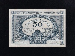 F.C. MONACO , 50 CENTIMOS 1920 , EBC ( XF ) , P.3a . - Imagen 1 de 2