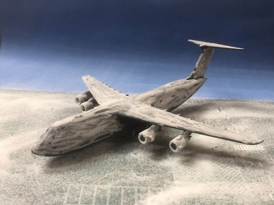 USAF WESTOVER 439 C-5A GALAXY Military Plane 1:400 Diecast Snow Diorama 55846X - Image 1 of 4